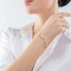 COEUR DE LION Bangle Stainless Steel & Crystals Gold Crystal 17