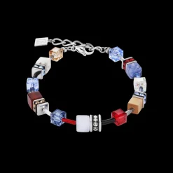 COEUR DE LION Bracelet Geocube® Crystals & Gemstones Blue-Red