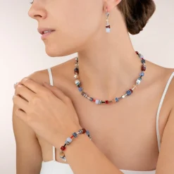 COEUR DE LION Bracelet Geocube® Crystals & Gemstones Blue-Red