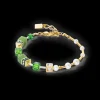 COEUR DE LION Bracelet Geocube® Fusion Precious Pearl Mix Gold-Green