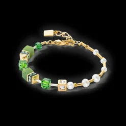 COEUR DE LION Bracelet Geocube® Fusion Precious Pearl Mix Gold-Green
