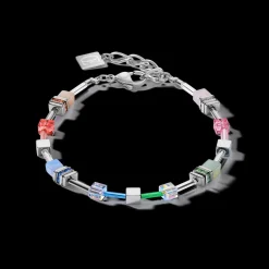 COEUR DE LION Bracelet Geocube® Multitask 4-In-1 Summer Multi Pastel-Silver