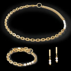 COEUR DE LION Bracelet Shape Shifter Freshwater Pearls Gold