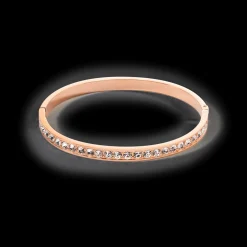 COEUR DE LION Bracelet Stainless Steel & Crystals Rose Gold Crystal 17