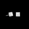 COEUR DE LION Brilliant Square Big Earrings Silver Crystal
