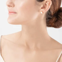 COEUR DE LION Brilliant Square Big Earrings Gold Crystal