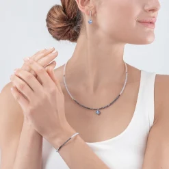 COEUR DE LION Brilliant Square Bracelet Silver Light Blue