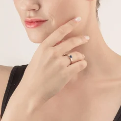 COEUR DE LION Brilliant Square Small Ring Silver Montana