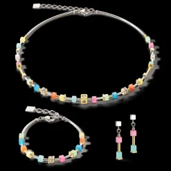 COEUR DE LION Cube Story Delicate Earrings Multicolor Spring