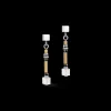 COEUR DE LION Cube Story Minimalistic Sparkling Earrings Grey Gold