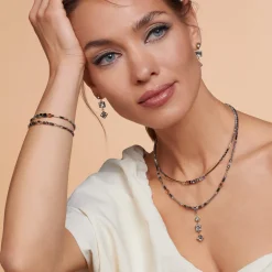 COEUR DE LION Cube Story Minimalistic Sparkling Bracelet Grey Gold
