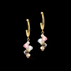 COEUR DE LION Dancing Crystals Earrings Gold Light Rose