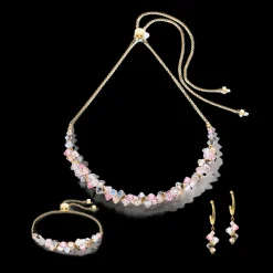 COEUR DE LION Dancing Crystals Necklace Gold Light Rose