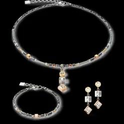 COEUR DE LION Earrings Brilliant Square Trilogy Interchangeable Pendant Tricolor