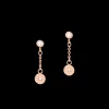 COEUR DE LION Earrings Coins & Chains Rose Gold-White