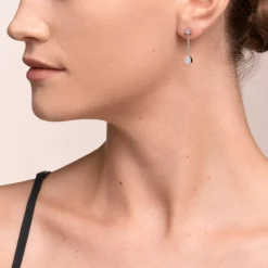 COEUR DE LION Earrings Coins & Chains Silver-Lilac