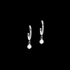 COEUR DE LION Earrings Creole Freshwater Pearls & Chain Multiwear Silver
