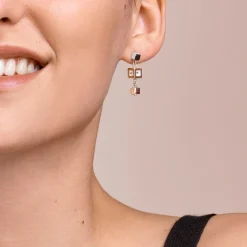 COEUR DE LION Earrings Geocube® Cluster Rose Gold