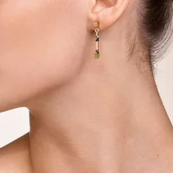 COEUR DE LION Earrings Geocube® Shades Of Green-Petrol