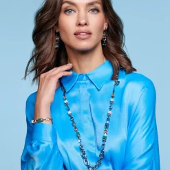 COEUR DE LION Earrings Geocube® Statement Precious Chunky Chain Multiwear 35 Multicolour