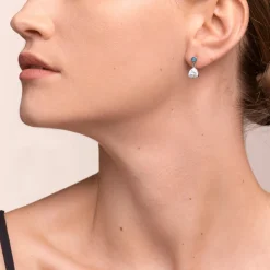 COEUR DE LION Earrings Pendant Curvy Triangle Aqua
