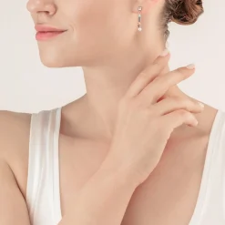 COEUR DE LION Earrings Princess Pearls Asymmetry Aqua-Pink