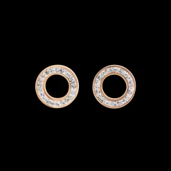 COEUR DE LION Earrings Ring Crystals Pave Crystal Small & Stainless Steel Rose Gold & Silver
