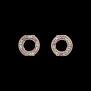 COEUR DE LION Earrings Ring Crystals Pave Rose Small & Stainless Steel Rose Gold & Silver
