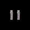 COEUR DE LION Earrings Stainless Steel Rose Gold & Crystals Pave Grey