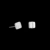 COEUR DE LION Earrings Stainless Steel Square & Crystals Pave Strip Crystal