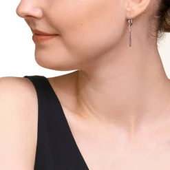 COEUR DE LION Earrings Waterfall Small Stainless Steel & Glass Lilac