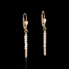 COEUR DE LION Earrings Waterfall Stainless Steel Rose Gold & Glass Nude