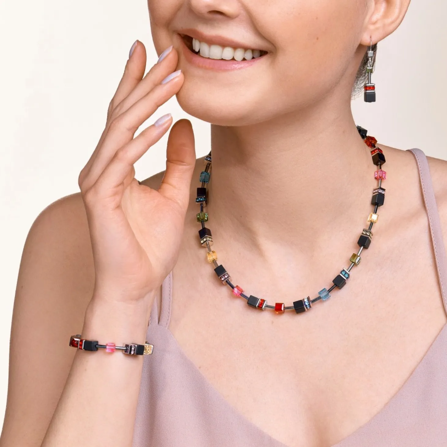 COEUR DE LION Geocube® Bracelet Onyx Multicolour Pop Art
