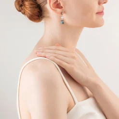 COEUR DE LION Geocube® Candy Earrings Aqua Pink