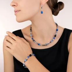 COEUR DE LION Geocube® Earrings Cobalt Blue