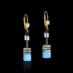 COEUR DE LION Geocube® Earrings Multicolour Rainbow Gold