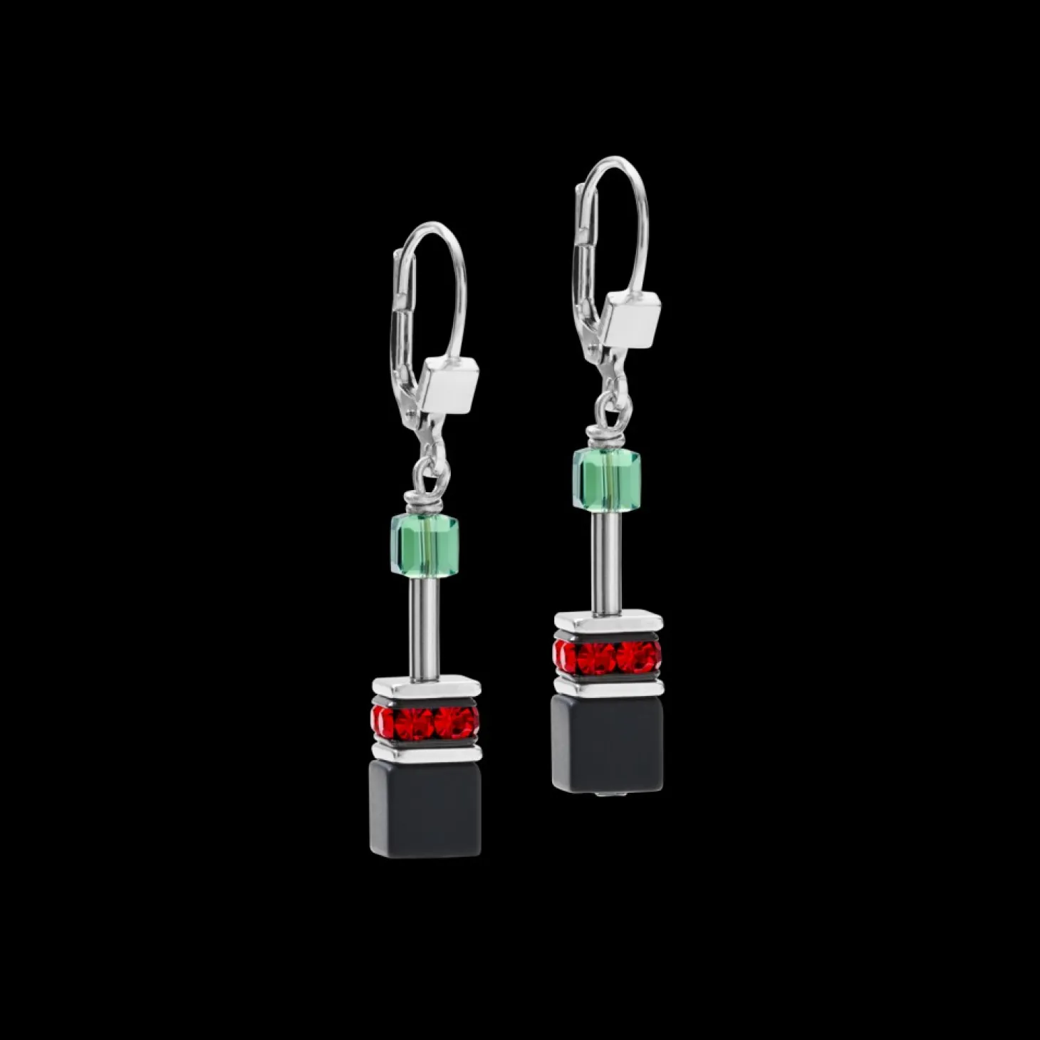 COEUR DE LION Geocube® Earrings Onyx Multicolour Pop Art