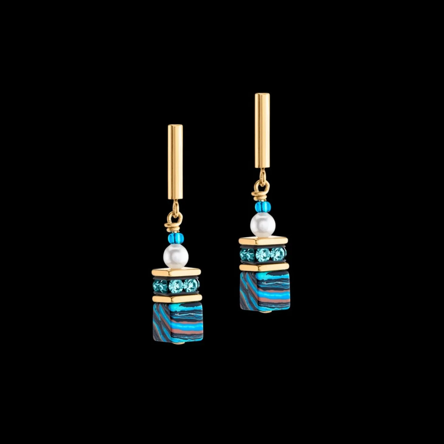 COEUR DE LION Geocube® Fusion Festive Earrings Turquoise