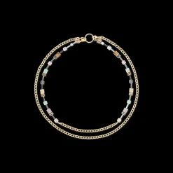 COEUR DE LION Geocube® Iconic Boho Necklace Gold-Multicolour