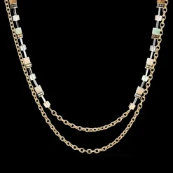 COEUR DE LION Geocube® Iconic Boho Necklace Gold-Multicolour