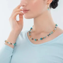 COEUR DE LION Geocube® Iconic Bracelet Gold Turquoise