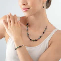 COEUR DE LION Geocube® Iconic Nature Chain Necklace Black Multicolour