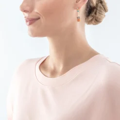COEUR DE LION Geocube® Iconic Nature Chain Earrings Dopamine
