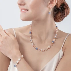 COEUR DE LION Geocube® Iconic Precious Necklace Light Blue
