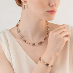 COEUR DE LION Geocube® Iconic Precious Necklace Brown