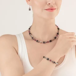 COEUR DE LION Geocube® Iconic Precious Onyx Bracelet Silver-Amethyste