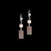 COEUR DE LION Geocube® Iconic Statement Precious Earrings Cognac-Beige