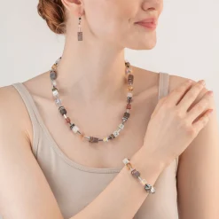 COEUR DE LION Geocube® Iconic Statement Precious Bracelet Cognac-Beige