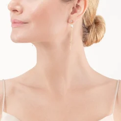 COEUR DE LION Geocube® Precious & Slider Closure Earrings Gold Multicolour Pastel