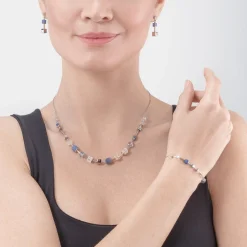 COEUR DE LION Geocube® Precious & Slider Closure Bracelet Silver-Blue